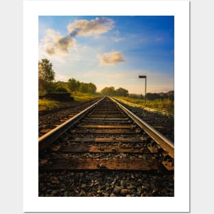 Sunrise Reflections: Finding Direction Along Life's Tracks V1 Posters and Art